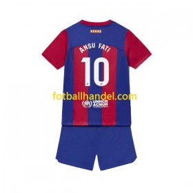 Barn Fotballdrakter FC Barcelona Ansu Fati 10 Hjemme 2023-24 Kortermet